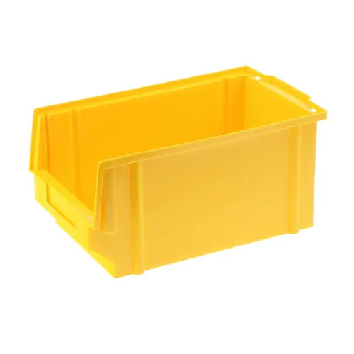 SKRZYNKA MAGAZYNOWA TYP1 - 199X135X100MM ŻÓŁTY - NOŚNOŚĆ 2KG - PP