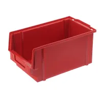 SKRZYNKA MAGAZYNOWA TYP2 - 298X179X149MM CZERWONA - NOŚNOŚĆ 4KG - PP