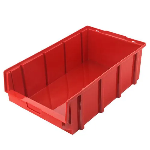 SKRZYNKA MAGAZYNOWA TYP4 - 600X360X200MM CZERWONY - NOŚNOŚĆ 15KG - PP