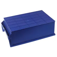 SKRZYNKA MAGAZYNOWA TYP4 - 600X360X200MM NIEBIESKA - NOŚNOŚĆ 15KG - PP