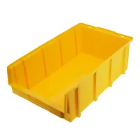 SKRZYNKA MAGAZYNOWA TYP4 - 600X360X200MM ŻÓŁTY - NOŚNOŚĆ 15KG - PP