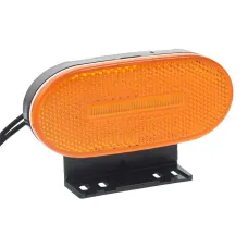 WAŚ W 196 - P — LAMPA OBRYSOWA POMARAŃCZOWA DIODOWA Z UCHWYTEM I ODBLASKIEM, OWALNA 12/24V, DIOD...