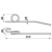 PALEC MOTOWIDEŁ JOHN-DEERE STANDARD L=210MM
