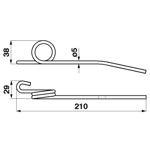 PALEC MOTOWIDEŁ JOHN-DEERE STANDARD L=210MM