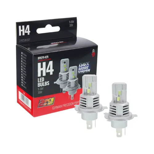 ŻARÓWKI LED H4 2 SZT, 9-36V, 6500K, 30W