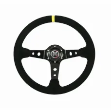 EVOLUTION X EVOX-KR-01 — Kierownica Evolution X - zamsz żółty pasek