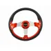 Kierownica PCV płaska black/red